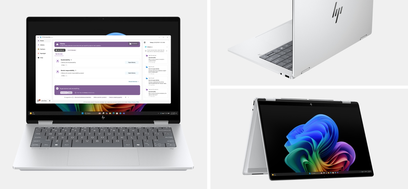 HP OmniBook X Flip Laptop 14 inch Next Gen AI 14-fk0045AU, Silver